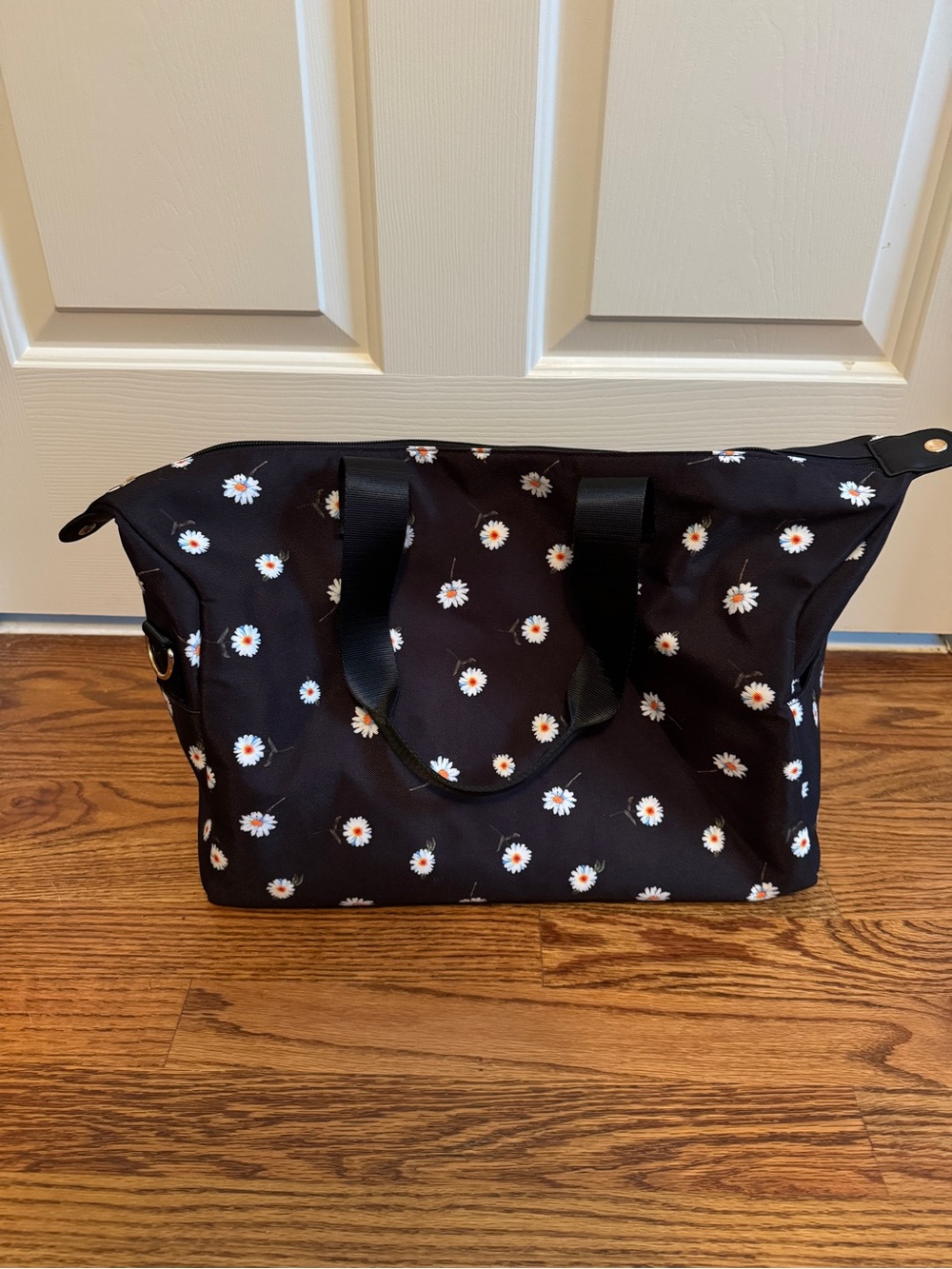 Alice + Olivia Black Daisy Print Tote